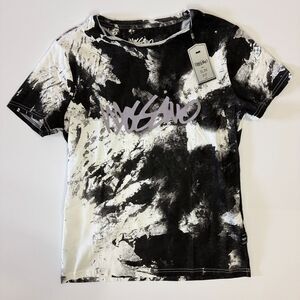 NWT Mossimo Mens Vintage Dyed Slim‎ Fit Logo Graphic T-Shirt Size Medium